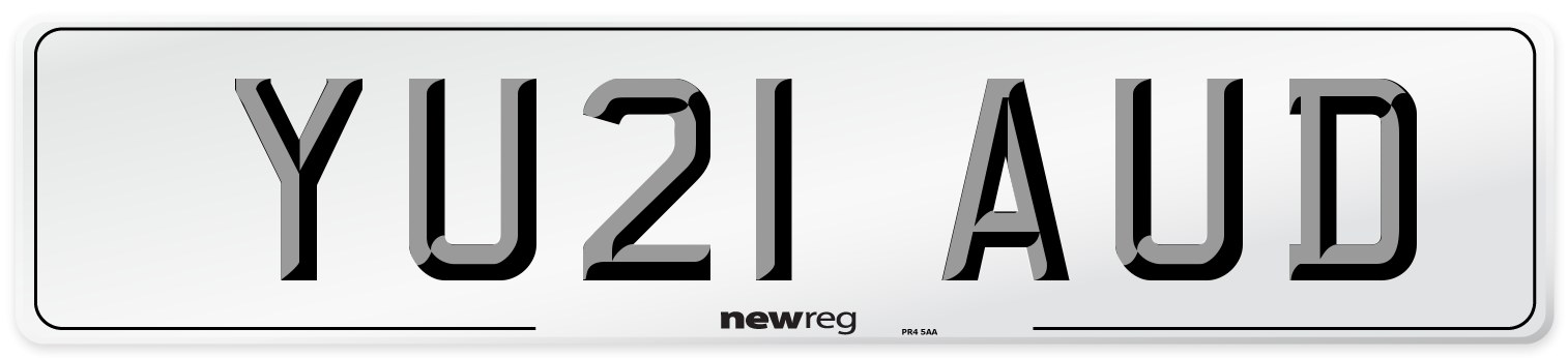 YU21 AUD Number Plate from New Reg